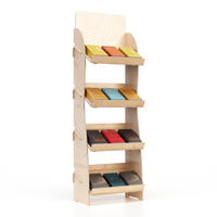ESPOSIT SH-2200-001 Système d'exposition modulaire standard, présentoir de livres, logo personnalisé italien, 56x163, en bois, emboîtable, facile à assembler