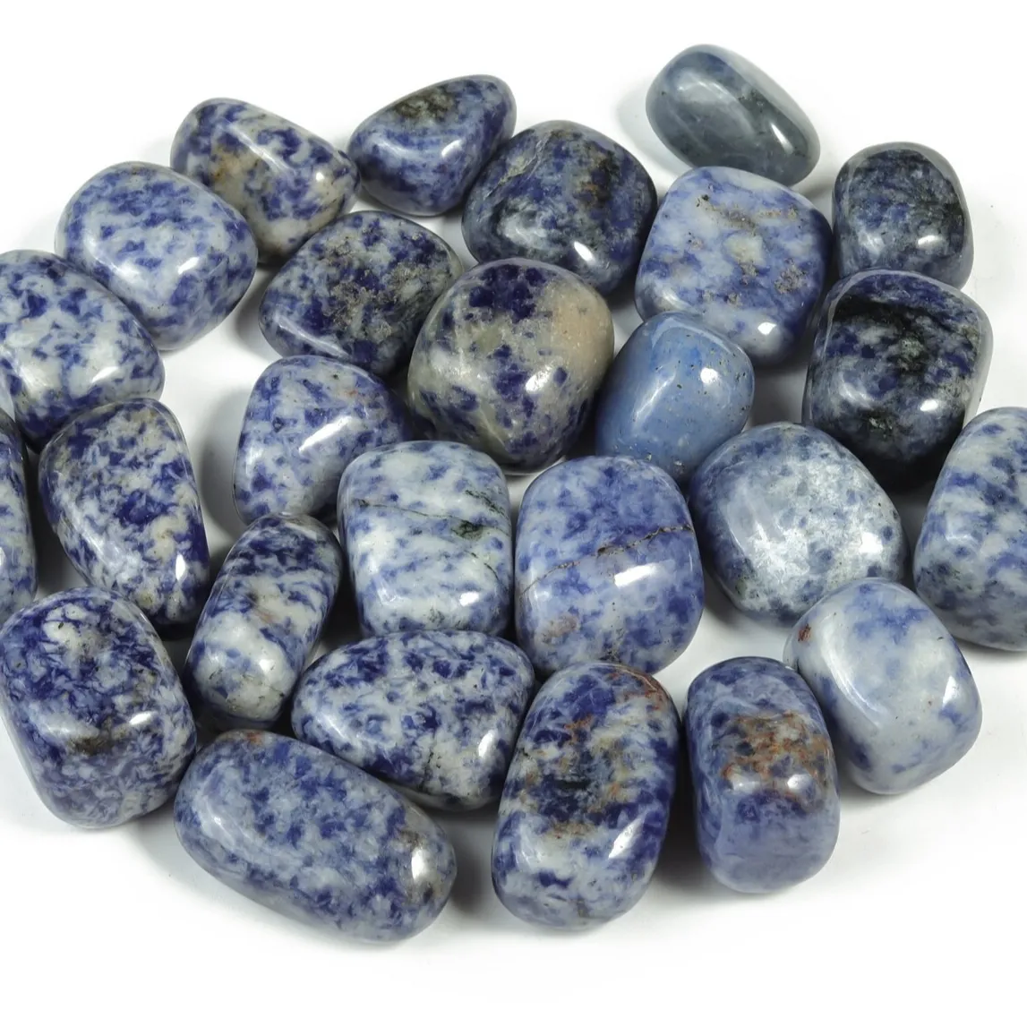 Wholesale High Quality Hot-Selling Blue Spot Jasper Tumbled Stone Handmade Healing Crystal Tumble Stone Christmas Gifts Alfazal