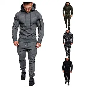 wholesale men jogger sweat suit 2024 Wholesale sweat suits sportswear men plain fitted tracksuit Material Spandex / Polyester