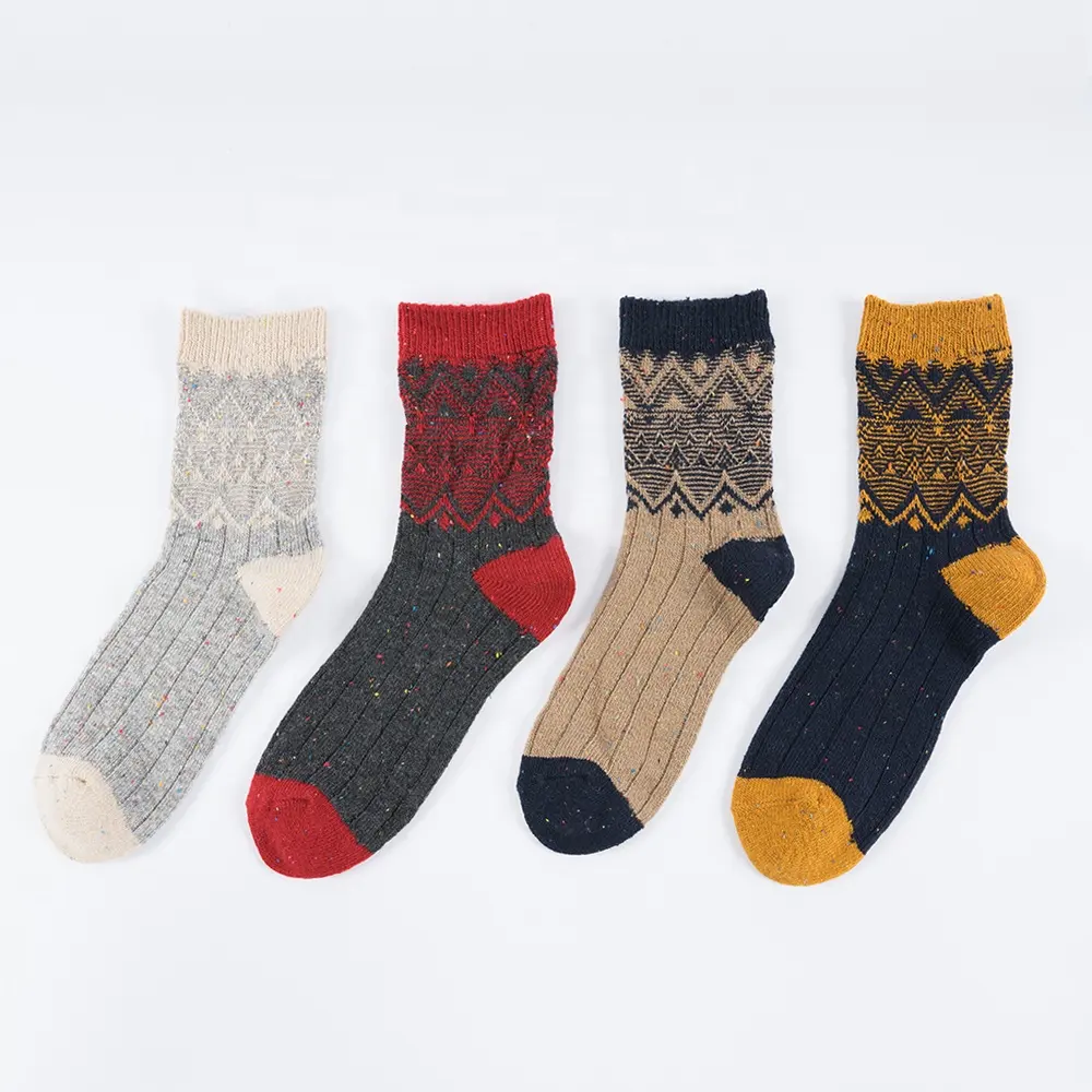 Hepolilo meias de lã personalizadas, meias de lã baratos e confortáveis, quentes, unissex, para homens e mulheres