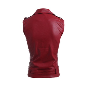 Chaleco de cuero de la mejor calidad más vendido, nuevo diseño, estilo occidental informal con decoración de botones de logotipo, tela transpirable, uso en invierno - Product Image 2