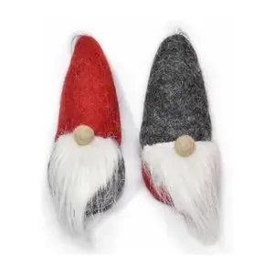 ชุดเครื่องประดับคริสต์มาสสักหลาดแบบแขวนสำหรับตกแต่งรูปแกะสลักและของเล่น - Product Image 1