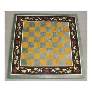 Small Size Marble <b>Chess</b> Design <b>Table</b> Top For Dining Room Decoration - Product Image 1