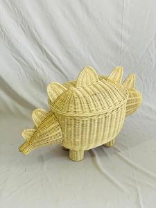 ตะกร้าหวายรูปสัตว์ตัวช้างขนาดเล็ก,ตะกร้าหวายดีไซน์งานฝีมือหวายสำหรับตกแต่งบ้าน - Product Image 3