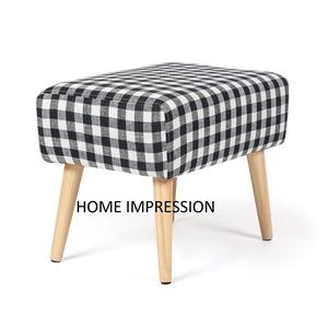 Fancy Luxury Tabletop Stylish Ottoman Item Cushion Modern Wooden Base Sofa Stool & <b>Chair</b> Ottomans <b>Tables</b> for Wholesale Suppliers - Product Image 3