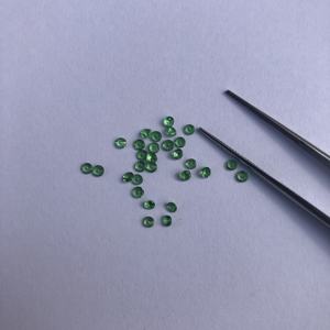 Piedra Natural de tsavorita, piedra semipreciosa de 3mm con facetas de granate, redonda, suelta, para crear joyas, DIY, venta al por mayor - Product Image 3