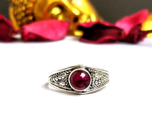 Anillo de Plata de Ley 925 con múltiples piedras preciosas, joyería hecha a mano - Product Image 4