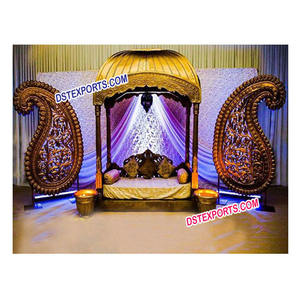 Jodha Akbar เวทีแต่งงานแบบเอเชีย,แรงบันดาลใจในการแต่งงานเวทีมุสลิมบอลลีวูดเส้นใยตกแต่งเวที - Product Image 1