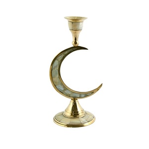 Support de bougie décoratif gravé à la main pour mariage et décoration de la maison, accessoires de support de bougie, support de bougie en métal - Product Image 1