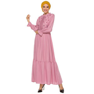 Haute qualité dames imprimé Abaya Burkha avec mousseline Hijab Dupatta décontracté traditionnel musulman vêtements pour femmes - Product Image 1