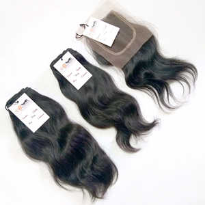 ดิบอินเดียวัดผมยังไม่ได้หนังกำพร้าชิดเวอร์จินมนุษย์ผมรวมกลุ่มกับการปิด4X4 5X5 6X6 7X7สวิสHDลูกไม้หน้าผาก - Product Image 1