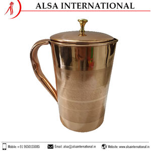 Jarra de cobre puro elegante de alta calidad con tacto plateado directamente del principal proveedor de la India disponible a un precio razonable - Product Image 5