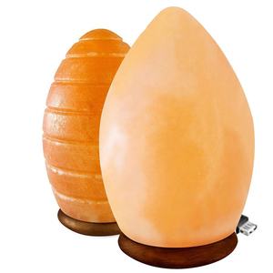 Lámpara de sal en forma de huevo USB de alta calidad Artesanía natural multicolor de Sian Enterprises - Product Image 5