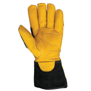 Gant de travail en cuir de chèvre jaune, excellente Protection des poignets, 1 pièce - Product Image 6