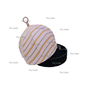 Plateau de service de fruits secs en fer et jute avec couvercle en tissu Plateau de service de forme ronde fait à la main en vrac - Product Image 2