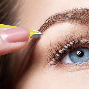 Nouveau Design Pince À Épiler De Qualité Supérieure Jaune Couleur Sourcil Pince À Épiler - Product Image 5