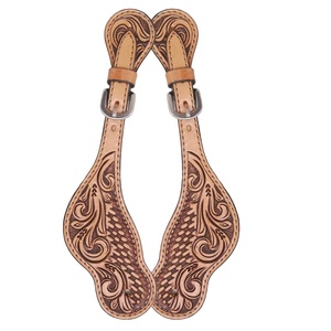 ที่กำหนดเองทำสูง Quality100 % วัวหนังตะวันตกมือแกะสลักเดือยสายขายส่งผู้ผลิต - Product Image 1