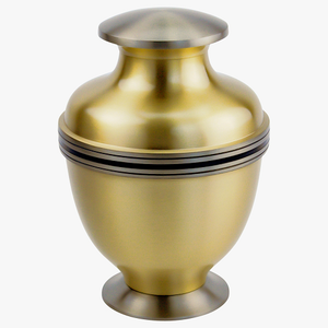 Crtion d'urn classique en métal solide pour adulte, Tri Band gravée en argent pour ceintures naturelles, Service commémoratif, souvenir assorti - Product Image 5