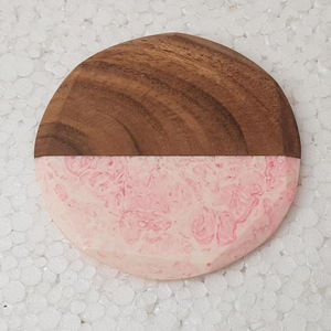 Haute qualité Gave Mix résine et bois écologique sous-verre à thé 4 pièces ensemble vaisselle et accessoires de cuisine sous-verres en pierre - Product Image 2