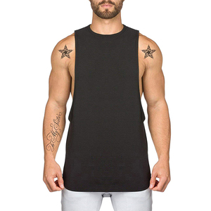 Camisetas sin mangas de punto 100% algodón ecológico para hombre, talla grande, cuello redondo, transpirables, de secado rápido, para gimnasio, estilo urbano deportivo - Product Image 4