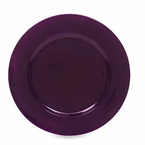 Violet Fini À La Main Ronde Plaque de Chargeur - Product Image 1