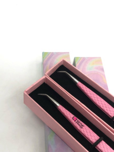 ที่หนีบขนตาปลอม45องศาสองสีเครื่องมือความงามที่หนีบติดเพชร - Product Image 3