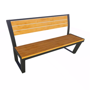 Chaise longue de jardin, banc d'extérieur en métal et en bois, de haute qualité, meubles de rue de Patio, siège d'extérieur en option, haute qualité - Product Image 3