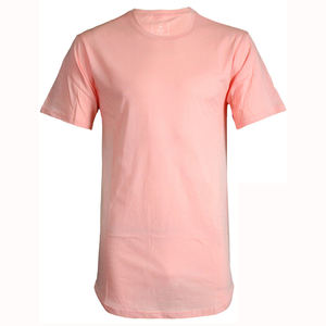 Camiseta de manga corta con logotipo personalizado para hombre, ropa lisa de cuello redondo alargado, informal, Hip-Hop, con cremallera - Product Image 1