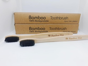100% Emballage écologique biodégradable Brosse à dents en bambou naturel. Angelina + 84327746158 - Product Image 6