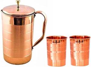 Original Fancy High Quality Pure Copper Pitcher Metal <b>Water</b> <b>Jug</b> for Hotel & Restaurant Drinkware Tea Pots Kettles <b>Glass</b> Material - Product Image 3