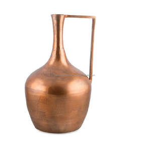 Florero de aluminio con acabado de plata, jarrones de Metal hechos en India, de alta calidad - Product Image 3