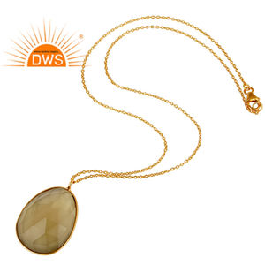 สร้อยคอจี้พลอยโทแพซสีเงินสเตอริ925สไตล์คอลเลกชันคลาสสิก - Product Image 2