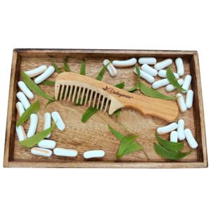 Peine de madera de Neem orgánico 100%, personalizado, ligero, estilo de moda, salón, viaje, uso en Hotel, fabricante más grande, empresa para el cuidado del cabello - Product Image 3