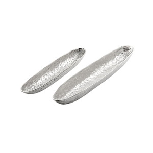 Ensemble de 2 plats de service en aluminium de forme et de taille personnalisées Plateau de service à dessert du fabricant en Inde - Product Image 1