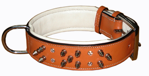 Collier de chien de créateur à la mode de luxe en cuir véritable en cuir de mouton Napa doux rembourré solide matériel en acier/laiton écologique - Product Image 3