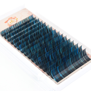 Extensiones de Pestañas CharmLash de Alta Calidad, Fibra PBT Coreana, Etiqueta Personalizada, Color Violeta Multicolor, Rizos Naturales Especiales, Curvatura BC - Product Image 3
