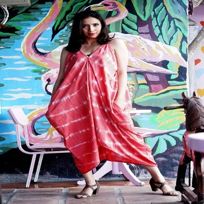 Most Versatile High-Low Long Loose Fitting Beautiful Tie Dye Dress