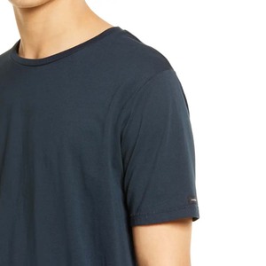 Camiseta cómoda de algodón con cuello redondo y manga corta para hombre, camiseta personalizada al por mayor, camisetas de cuello redondo de talla grande de alta calidad - Product Image 4