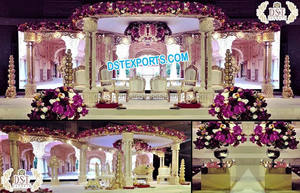 Temple Mandap en bois artisanal pour mariage, style gujarati moderne, léger, taille et couleur personnalisables, lieu de mariage au Canada - Product Image 4