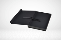 Livre de papier d'art noir de haute qualité rigide UV-Anti-âge boîte en aluminium forme personnalisable Hi fabricant colle chaude reliure pas cher