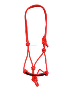 Adjustable <b>Nylon</b> <b>Rope</b> Horse Halter and Red Black Saddle for Horse Riding - Product Image 2