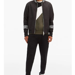 Chaqueta Bomber Clásica para Hombre, Estilo Urbano, Cuello Alto, Cierre de Cremallera, Técnica Lavada, Servicio OEM, Reversible, Resistente al Viento - Product Image 3