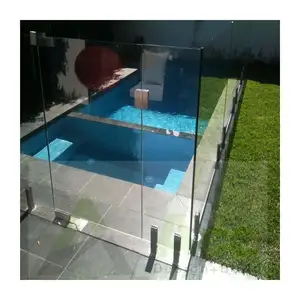 Haus Modern Spigot Glass Zaun Edelstahl Schwimmbad Geländer Handlauf Glas