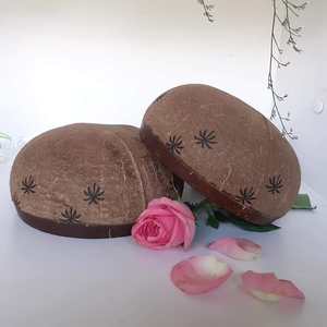 Ensemble de bols en coquille de noix de coco naturelle 100% du fabricant vietnamien jetable avec motif rond Utilisation de cadeau de Technique Vintage personnalisée - Product Image 4