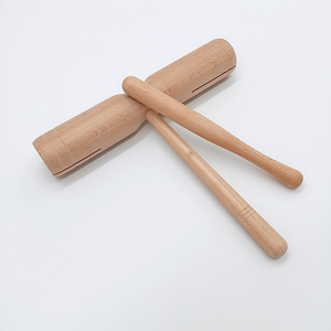 JINGXUAN <span class=keywords><strong>Agogo</strong></span> 2 Notes Instruments de Musique En <span class=keywords><strong>Bois</strong></span> Instruments de Percussion Jouet pour Enfants Éducatifs Préscolaires Jouets Musicaux - Product Image 2