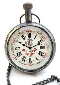 Reloj analógico de latón con acabado antiguo, pulsera de mano con acabado de latón antiguo, de bolsillo, de primera calidad, CHLW054 - Product Image 5