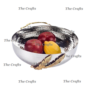 Cuenco de madera para servir frutas con base de metal, tamaño y forma personalizados, cuenco de frutas decorativo a los mejores precios - Product Image 2