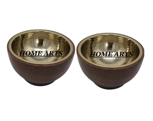 Bol à dessert en bois et acier inoxydable bol de service de chocolats de taille personnalisée de qualité supérieure pour les meilleures ventes - Product Image 2