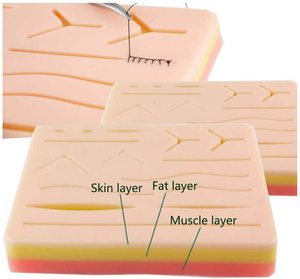 Coussinet de suture en peau de silicone pour étudiants avec source d'alimentation de machines - Product Image 2
