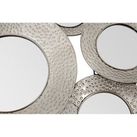 Miroir mural décoratif multi-cercles avec cadre métallique, grand format, design moderne, élégant, portable, double face, fait main